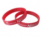 Give away debossed logo silicone wristband